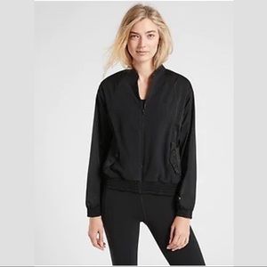 Athleta Zion Microfleece Full Zip Bomber Jacket L